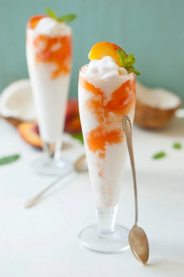 Coconut Peach Lemonade Slushies Recipe | Best Summer Peach Recipes and Summer Entertaining Ideas from @cydconverse