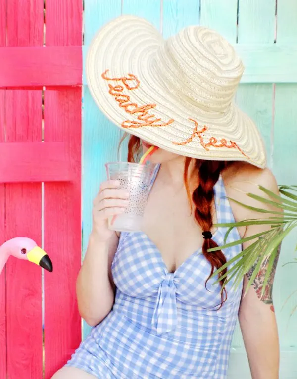 DIY Sun Hat | DIY ideas for summer beach days and other fun summer ideas from @cydconverse