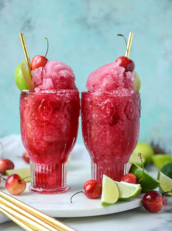 Frozen Cherry Cosmo Recipe | Cocktail recipes, summer entertaining ideas and party tips from @cydconverse