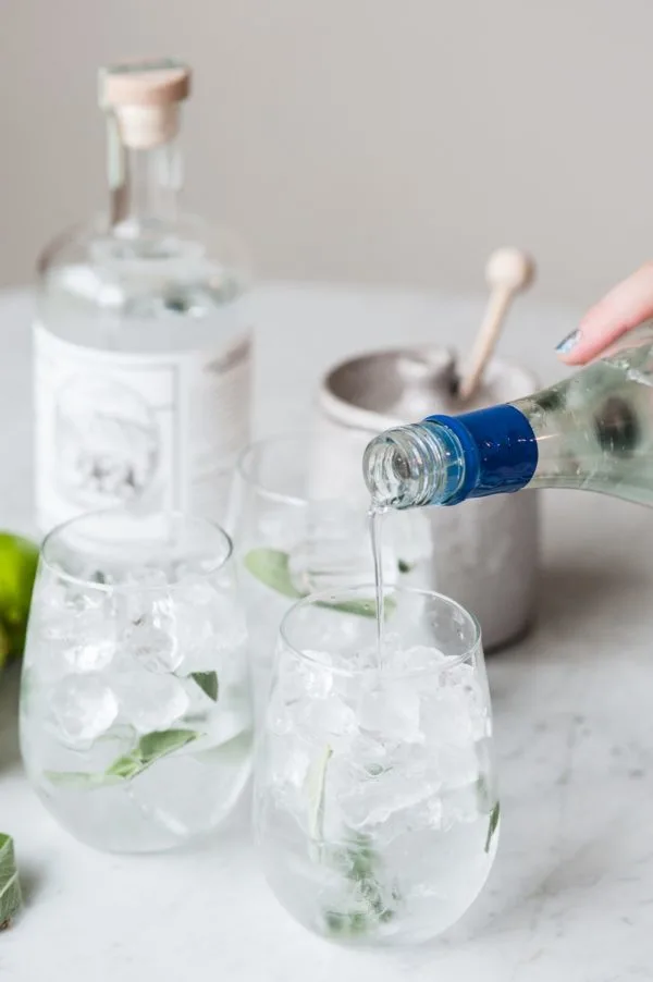 Honey Sage Gimlet Recipe | Cocktail recipes and entertaining ideas from @cydconverse