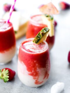 Lava Flow Cocktail Recipe | Cocktail recipes, summer entertaining ideas and party tips from @cydconverse