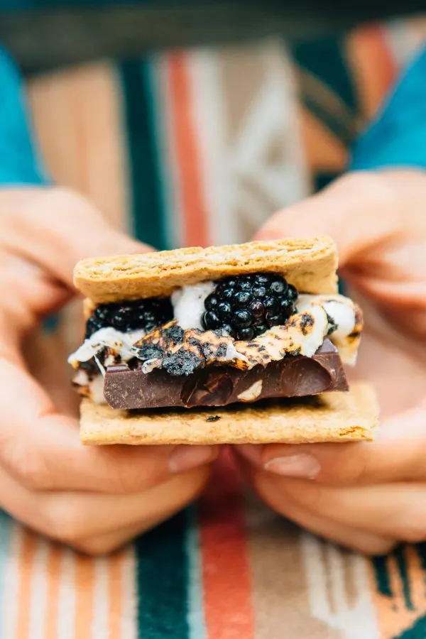 Hazelnut Berry S'mores | 12 Delicious Camping Recipes from @cydconverse plus camping tips and a camping packing list!