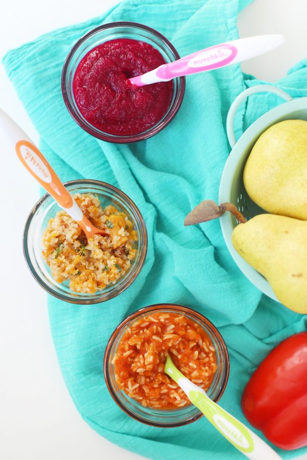 Three Healthy Baby Food Recipes from @cydconverse and @munchkin | How to make baby food and baby feeding other tips!
