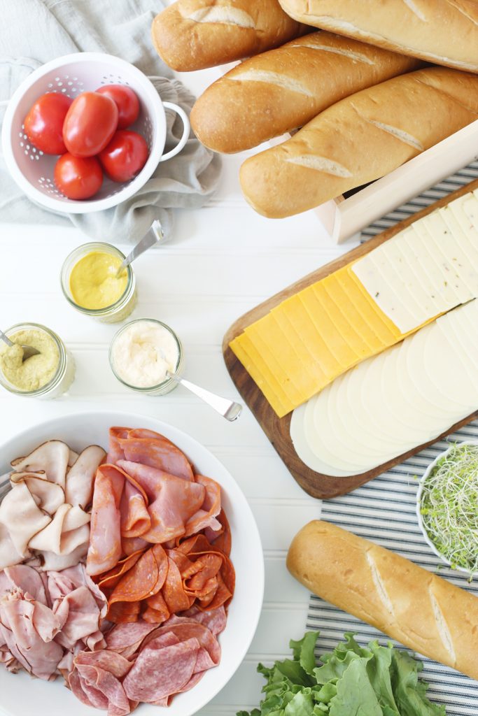 A Make Your Own Sub Bar | Entertaining tips, football party ideas and more from @cydconverse