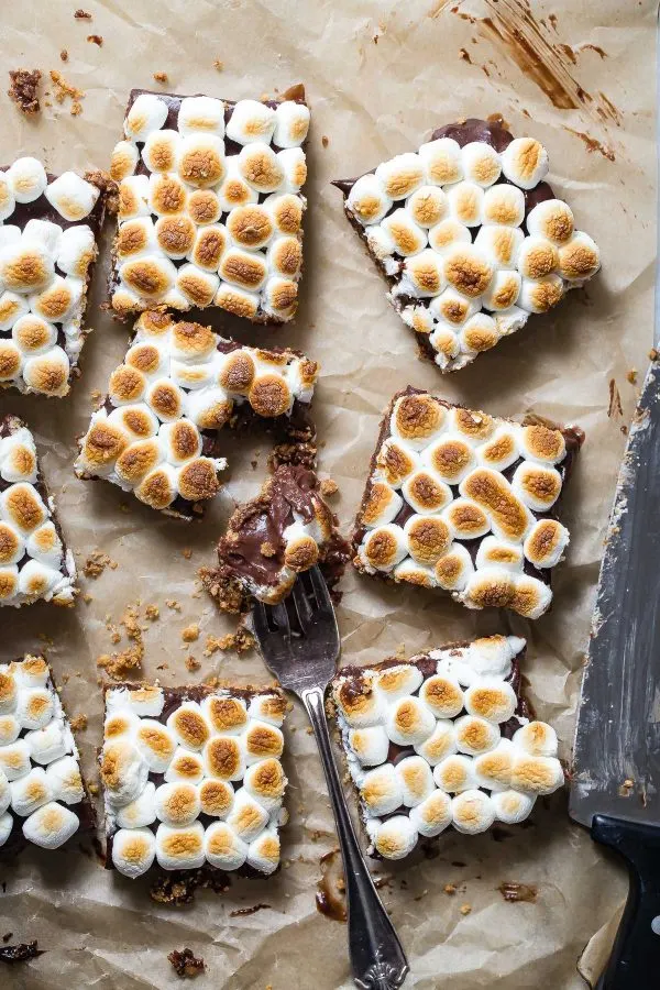 S'mores Bars Recipe | 12 Delicious Camping Recipes from @cydconverse plus camping tips and a camping packing list!