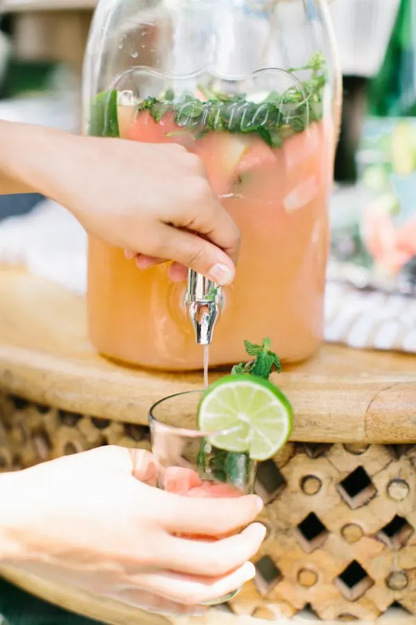 Watermelon Mint Sangria | 15 Sangria Recipes for Late Summer and Fall | Cocktail recipes, entertaining tips and party ideas from @cydconverse