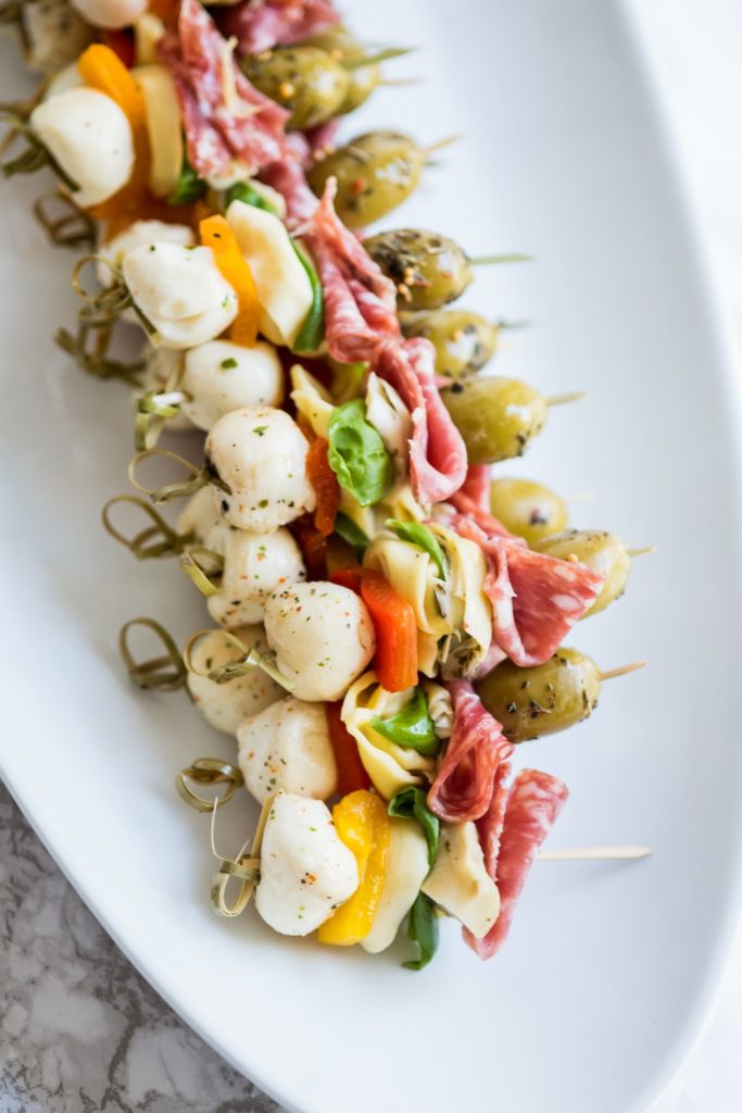 Antipasto Skewers | Party appetizers, entertaining ideas, party ideas, party recipes and more from @cydconverse