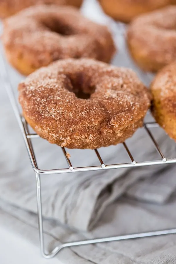 Pumpkin Spice Vegan Donuts with Cinnamon Sugar | Entertaining tips, party ideas, recipes, cocktail recipes and more from @cydconverse