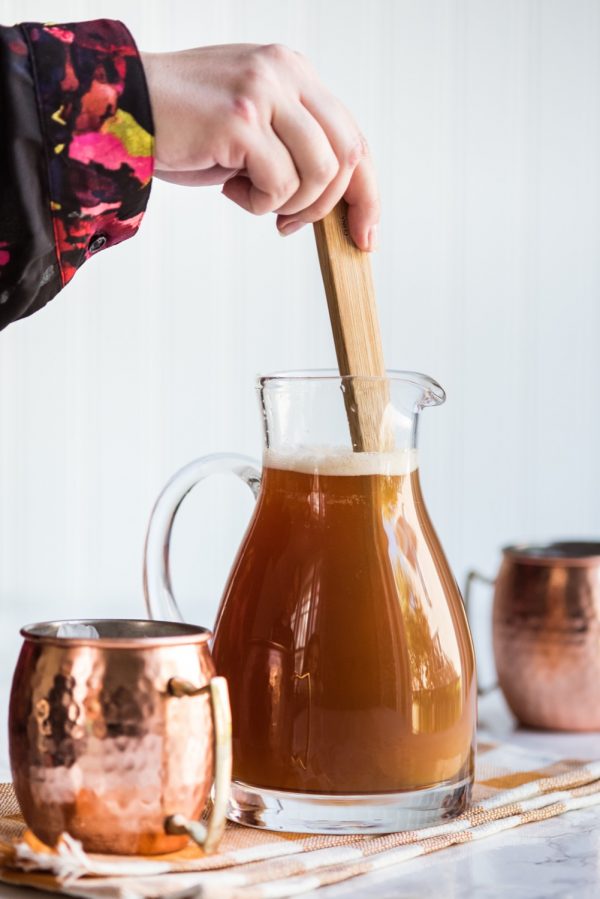 Pumpkin Ale Spiked Cider | Party appetizers, party cocktails, party ideas, party recipes and more from @cydconverse