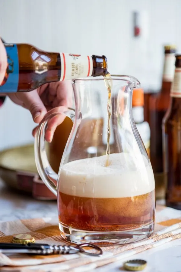 Pumpkin Ale Spiked Cider | Party appetizers, party cocktails, party ideas, party recipes and more from @cydconverse