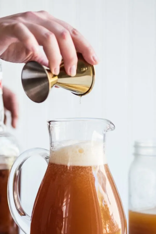 Pumpkin Ale Spiked Cider | Party appetizers, party cocktails, party ideas, party recipes and more from @cydconverse