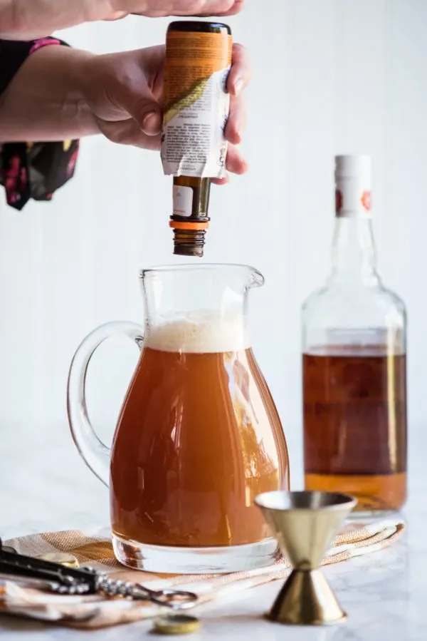 Pumpkin Ale Spiked Cider | Party appetizers, party cocktails, party ideas, party recipes and more from @cydconverse