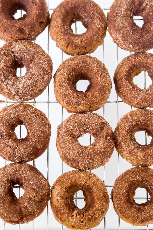 Pumpkin Spice Vegan Donuts with Cinnamon Sugar | Entertaining tips, party ideas, recipes, cocktail recipes and more from @cydconverse
