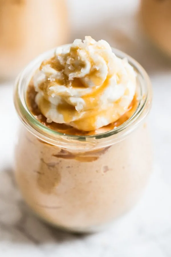 Salted Caramel Pumpkin Cheesecake Parfaits | Fall recipes, fall desserts, entertaining tips, party ideas, Thanksgiving dessert ideas and more from @cydconverse