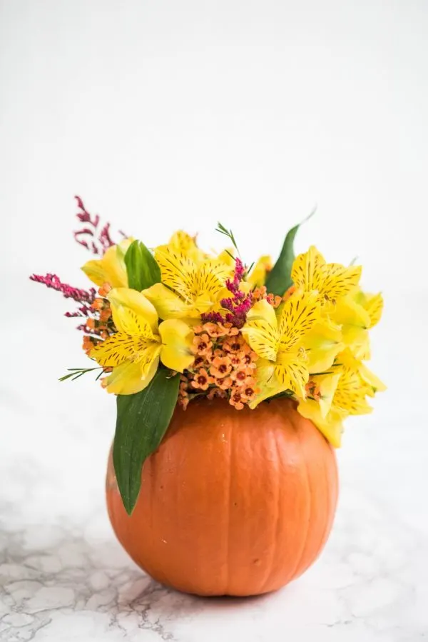 DIY Pumpkin Flower Arrangements | Thanksgiving ideas, Thanksgiving crafts, Thanksgiving table ideas and more DIY projects from @cydconverse