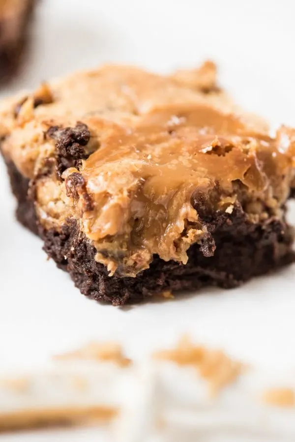 Triple Layer Dulce de Leche Brownie Cookie Bars Recipe from @eaglebrand and @cydconverse | Best fudge recipes, cookie exchange recipes and party ideas!