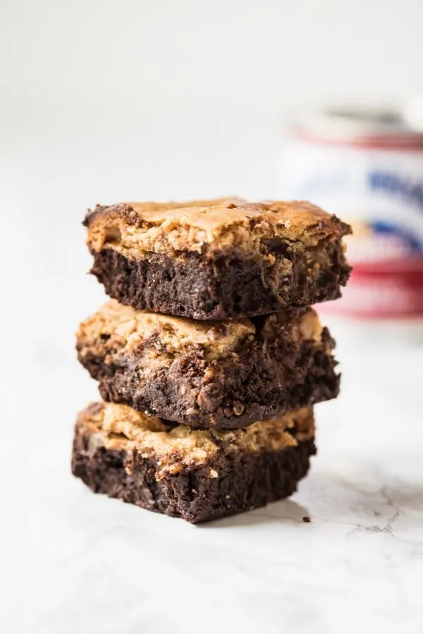 Triple Layer Dulce de Leche Brownie Cookie Bars Recipe from @eaglebrand and @cydconverse | Best fudge recipes, cookie exchange recipes and party ideas!