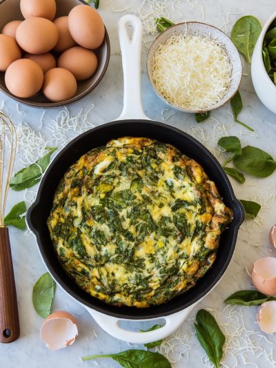 Baked Eggs with Spinach + Mozzarella thumbnail