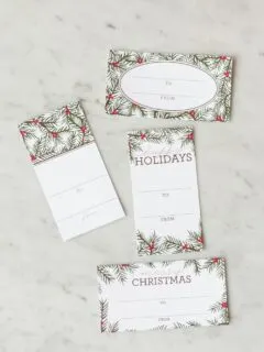 Holiday Pine Printable Gift Tags | Christmas ideas, Christmas printables, entertaining tips and party ideas from @cydconverse