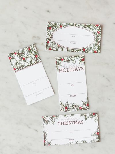 Holiday Pine Printable Gift Tags thumbnail