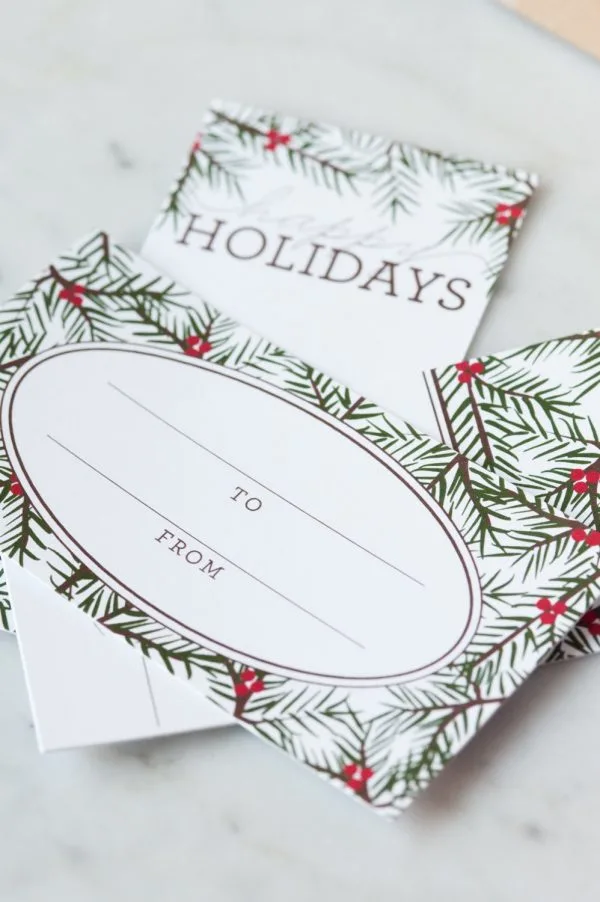 Holiday Pine Printable Gift Tags | Christmas ideas, Christmas printables, entertaining tips and party ideas from @cydconverse