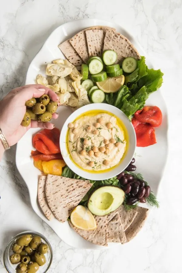 The Ultimate Hummus Plate | Easy party appetizers, recipes, cocktail recipes, entertaining tips and party ideas from @cydconverse