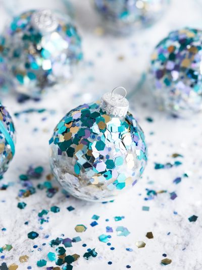 DIY Glitter Confetti Ornaments thumbnail