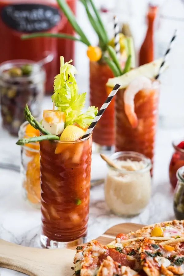 How to Make an Epic New Year's Day Bloody Mary Bar | Entertaining tips, party ideas, party recipes and more from @cydconverse