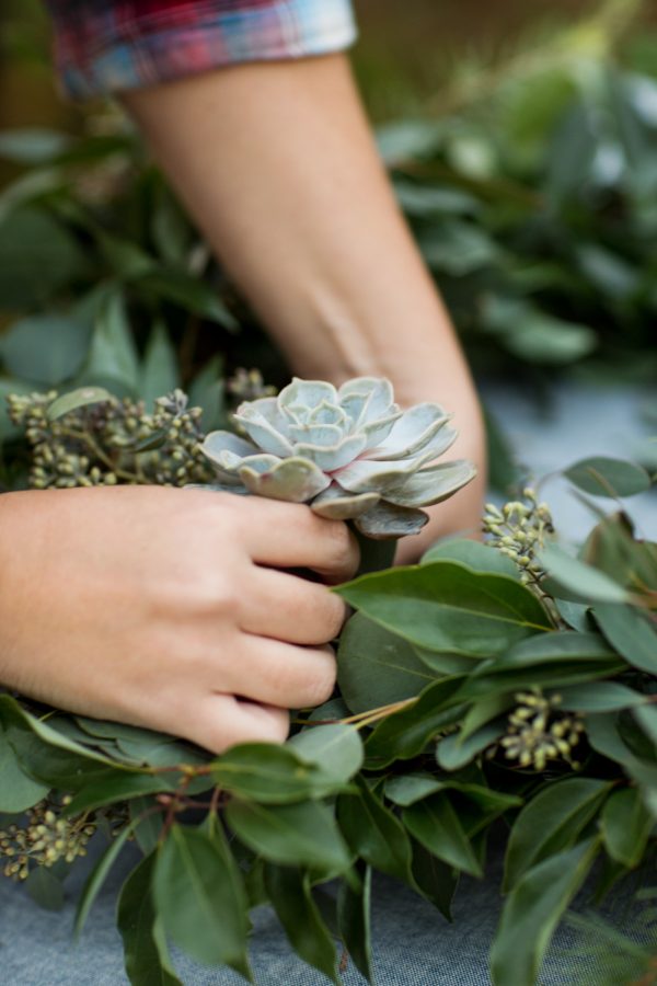 DIY Eucalyptus + Pine Wreath | Homemade Christmas wreath, Christmas DIY ideas and more from @cydconverse