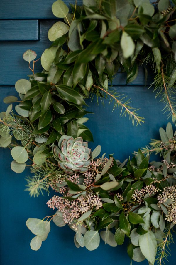 DIY Eucalyptus + Pine Wreath | Homemade Christmas wreath, Christmas DIY ideas and more from @cydconverse