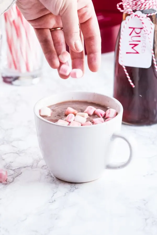 A Spike Your Own Hot Cocoa Station for the Holidays | Christmas party ideas, hot cocoa recipes, Christmas party recipes and more from @cydconverse