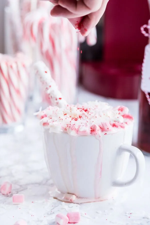 A Spike Your Own Hot Cocoa Station for the Holidays | Christmas party ideas, hot cocoa recipes, Christmas party recipes and more from @cydconverse