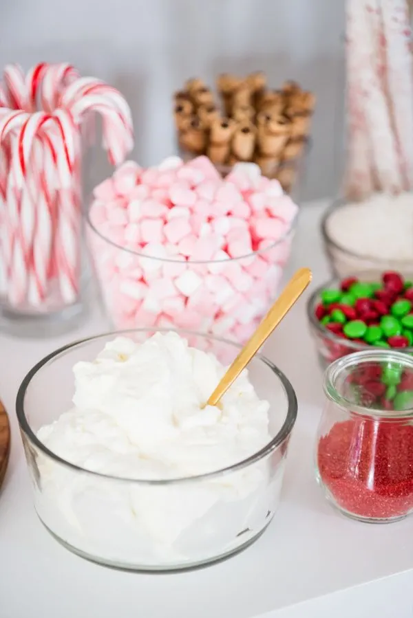 A Spike Your Own Hot Cocoa Station for the Holidays | Christmas party ideas, hot cocoa recipes, Christmas party recipes and more from @cydconverse