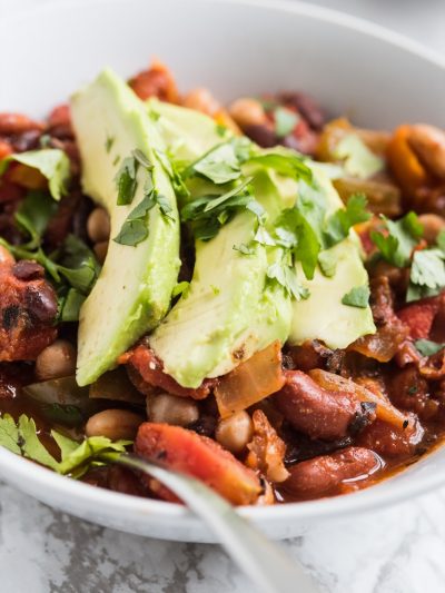 Crowd Favorite Four Bean Veggie Chili thumbnail