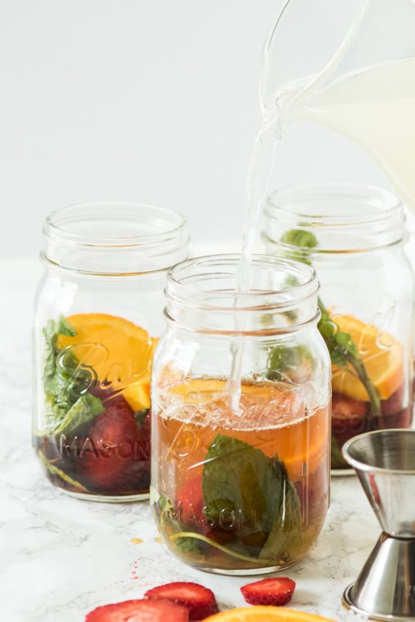 Fruity Summer Cocktails in a Jar