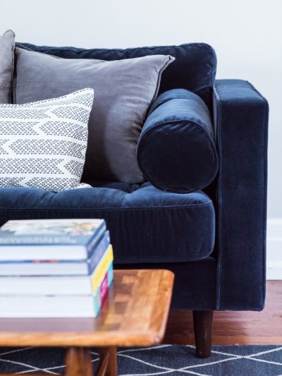A Living Room Update + Our New Velvet Sofa thumbnail