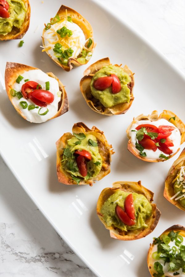 Crunchy Veggie Taco Cups | Super Bowl recipes, party appetizers, entertaining ideas and more from @cydconverse