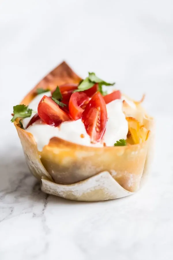 Crunchy Veggie Taco Cups | Super Bowl recipes, party appetizers, entertaining ideas and more from @cydconverse