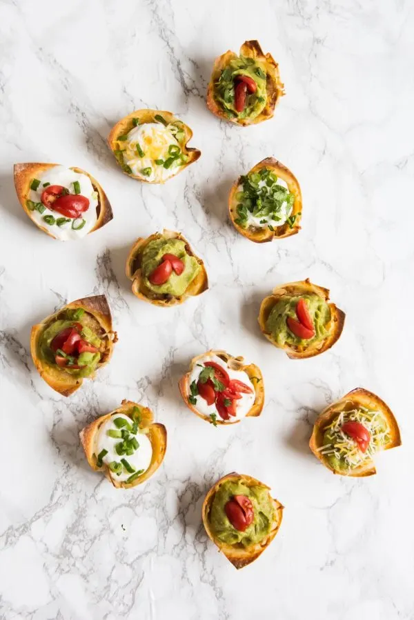 Crunchy Veggie Taco Cups | Super Bowl recipes, party appetizers, entertaining ideas and more from @cydconverse