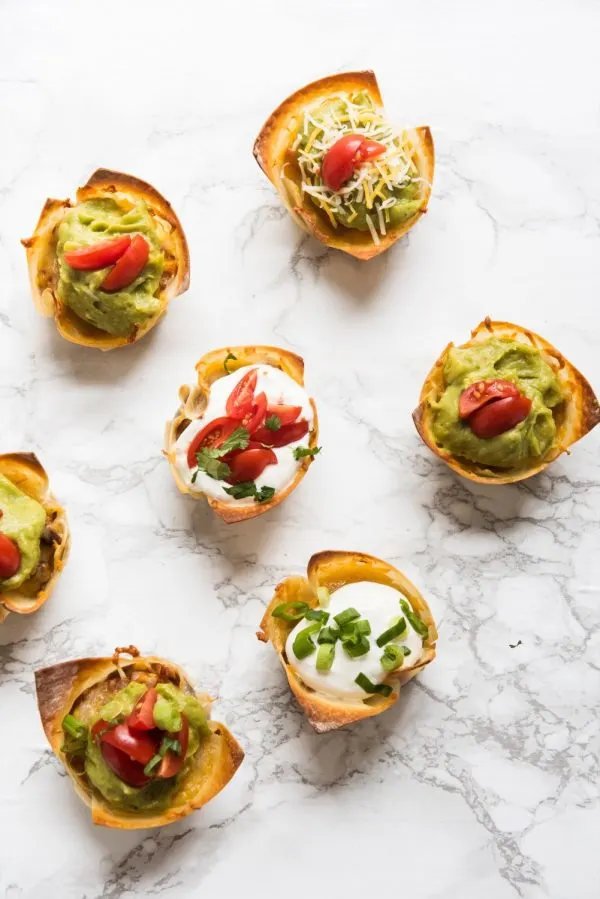 Crunchy Veggie Taco Cups | Super Bowl recipes, party appetizers, entertaining ideas and more from @cydconverse