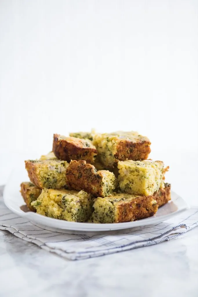 Cheesy Broccoli Cornbread with Jiffy Mix