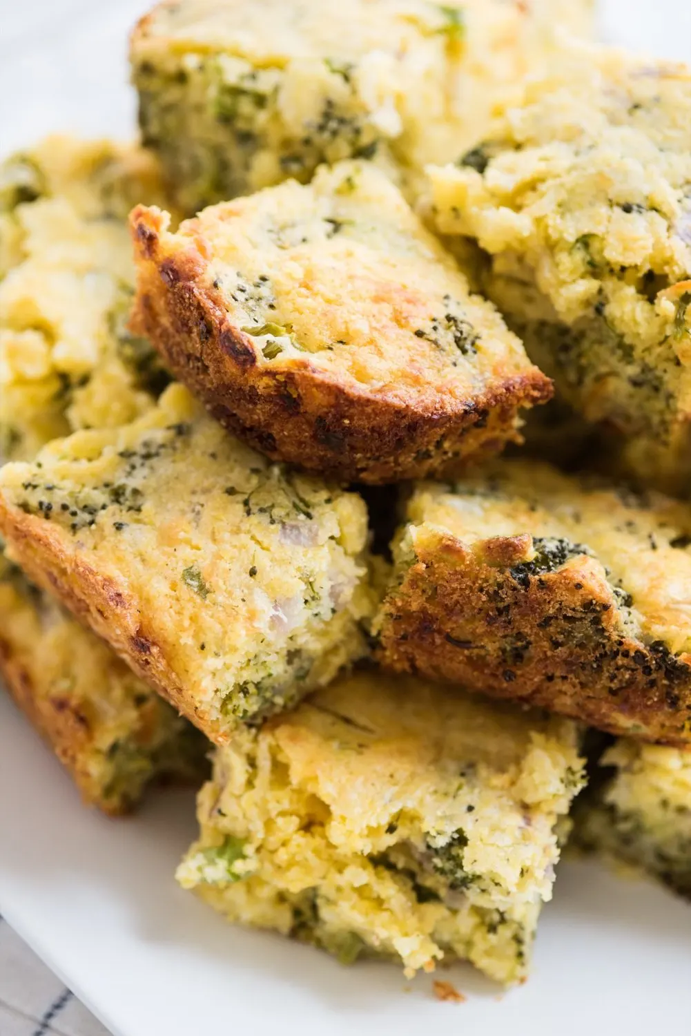 Cheesy Broccoli Cornbread with Jiffy Mix