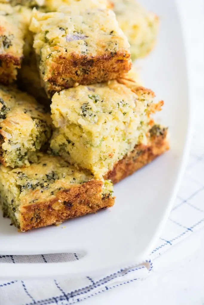 Cheesy Broccoli Cornbread with Jiffy Mix