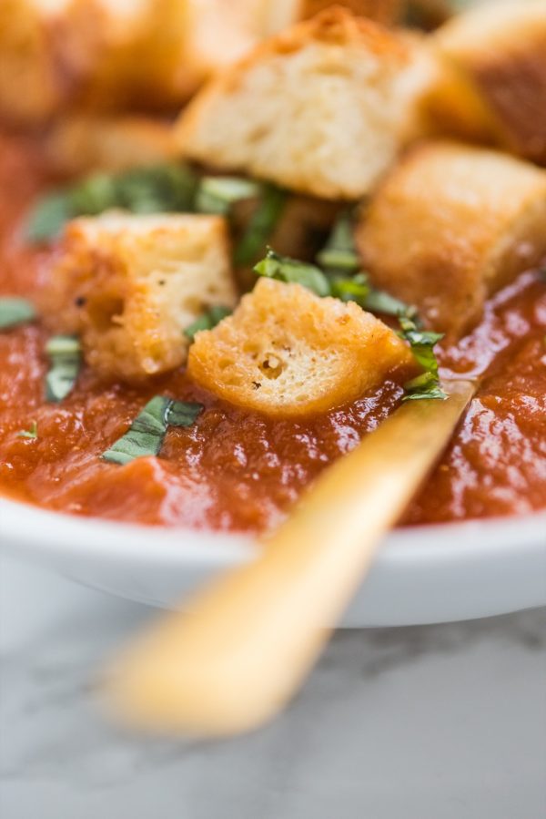 Roasted Tomato Soup | Vegan Tomato Soup Recipe | Recipes, entertaining tips, party ideas and more from @cydconverse