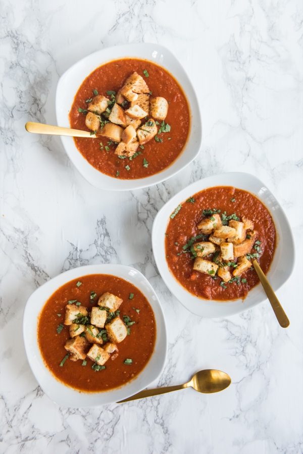 Roasted Tomato Soup | Vegan Tomato Soup Recipe | Recipes, entertaining tips, party ideas and more from @cydconverse