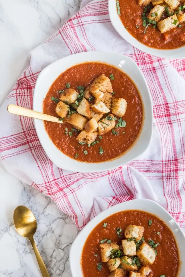 Roasted Tomato Soup | Vegan Tomato Soup Recipe | Recipes, entertaining tips, party ideas and more from @cydconverse