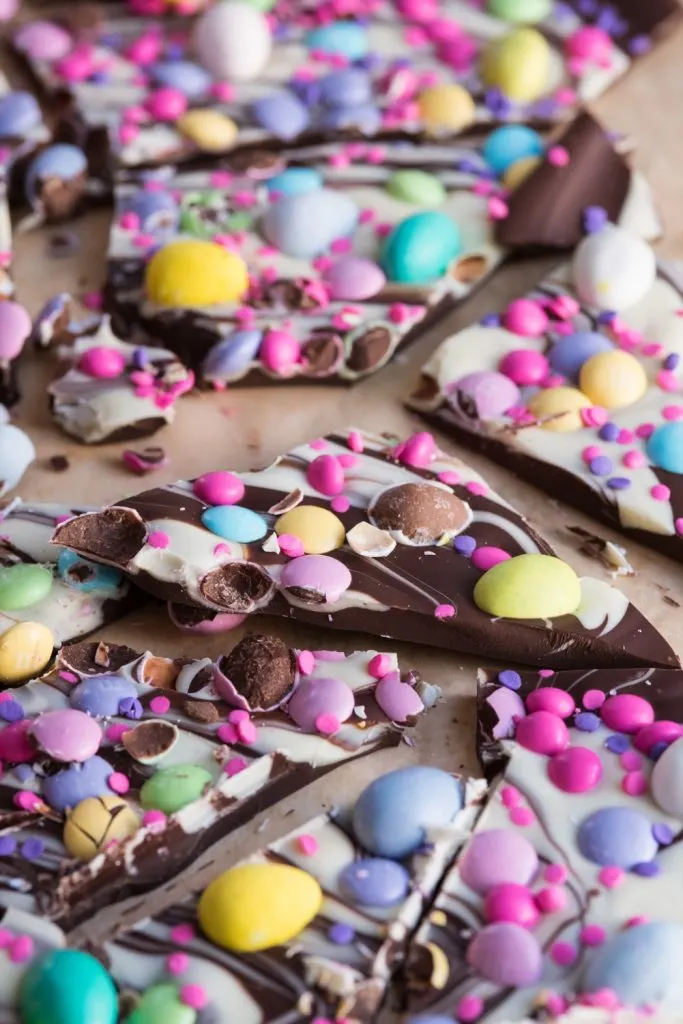 Easter Candy Chocolate Bark | Easy Easter Dessert Ideas