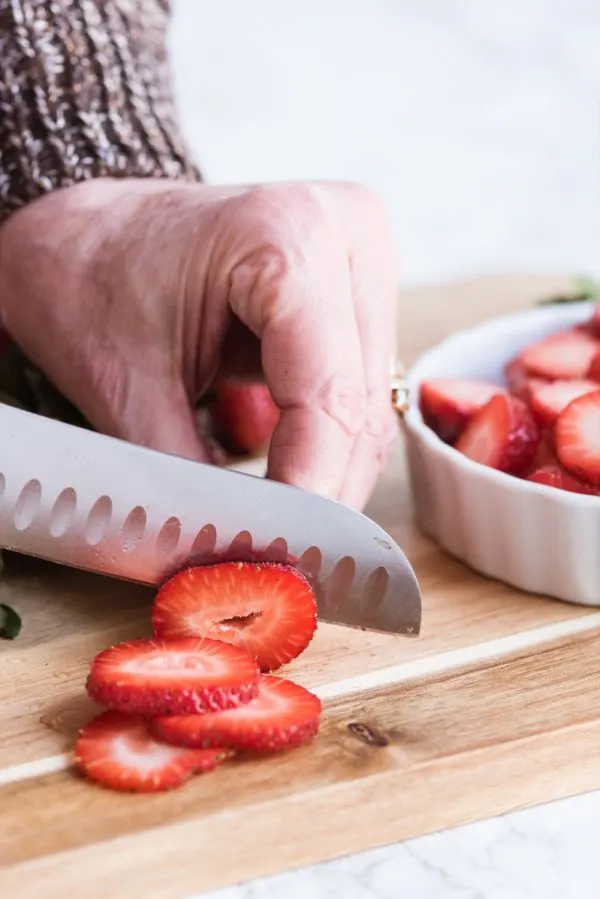 Strawberry Poke Cake with Berries + Cream | Birthday cake recipes, poke cake recipes, party appetizers, entertaining tips, birthday party ideas and more from @cydconverse