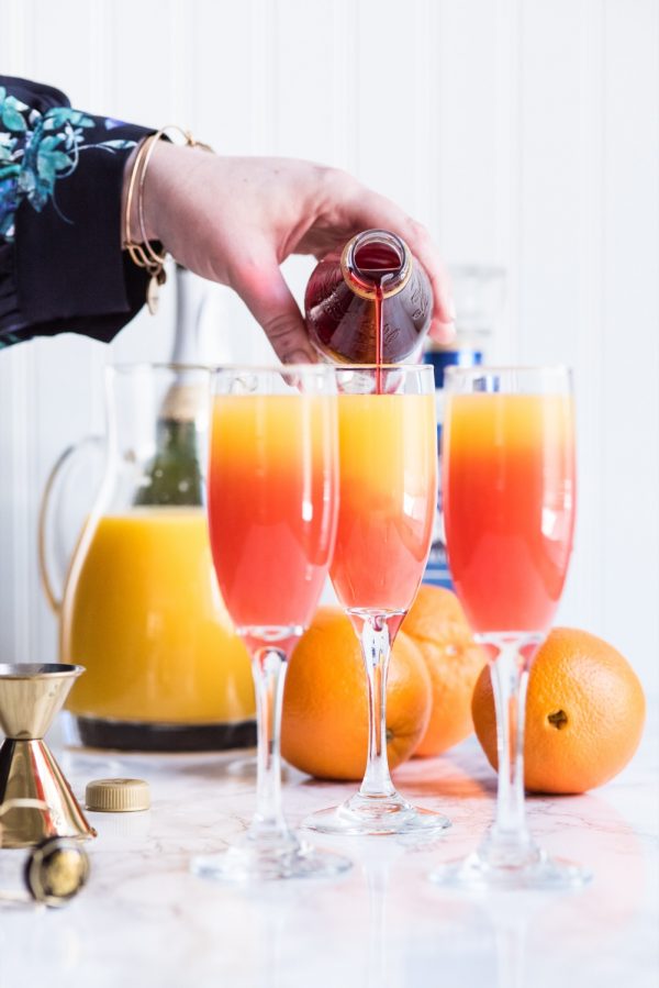 Tequila Sunrise Mimosa Recipe | Mimosa recipes, brunch recipes, Easter recipes, entertaining tips, party ideas and more from @cydconverse