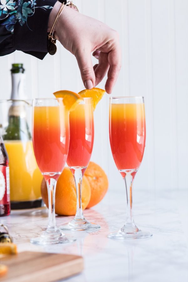 Tequila Sunrise Mimosa Recipe | Mimosa recipes, brunch recipes, Easter recipes, entertaining tips, party ideas and more from @cydconverse